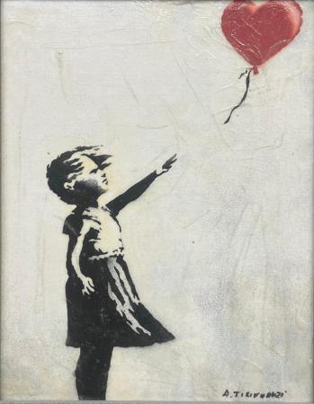 Art work by Andrea Tirinnanzi Copia di Banksy  - ink jet cardboard 